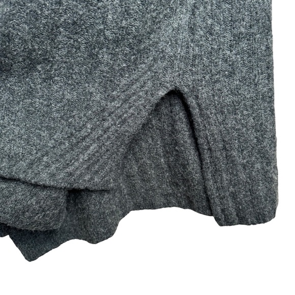 Anthropologie Moth Soft Mixed ribbed knit wool blend Cardigan Sweater Gray XL - Picture 8 of 13